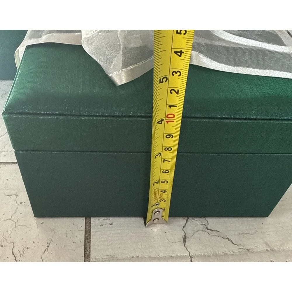 Vintage Marshall Field's Genuine Green SilkSatin GiftBoxes Med&Small (set of 2)
